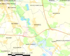 Poziția localității Verrières