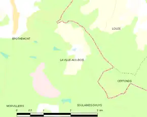 Poziția localității La Ville-aux-Bois