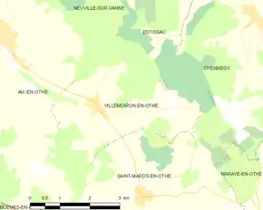 Poziția localității Villemoiron-en-Othe