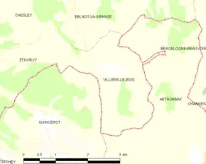 Poziția localității Villiers-le-Bois