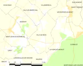 Poziția localității Villy-le-Bois