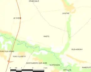 Poziția localității Vinets