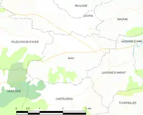 Poziția localității Ajac