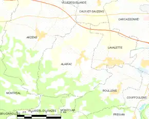 Poziția localității Alairac