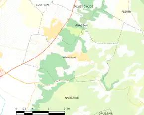 Poziția localității Armissan