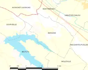 Poziția localității Baraigne