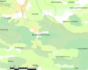 Poziția localității Belvianes-et-Cavirac