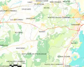 Poziția localității Bizanet