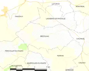 Poziția localității Brézilhac