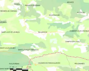 Poziția localității Bugarach