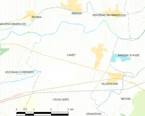 Poziția localității Canet