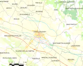 Poziția localității Castelnaudary