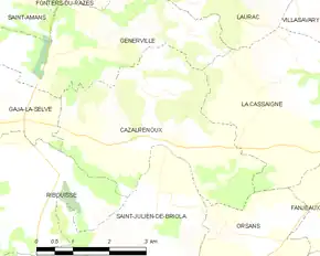 Poziția localității Cazalrenoux
