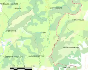 Poziția localității Citou