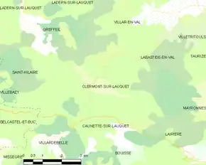 Poziția localității Clermont-sur-Lauquet