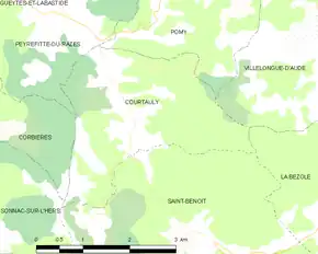 Poziția localității Courtauly