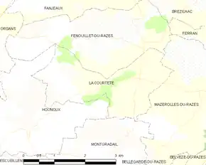 Poziția localității La Courtète