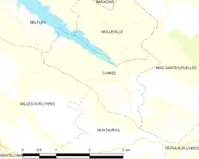 Poziția localității Cumiès
