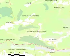 Poziția localității Duilhac-sous-Peyrepertuse