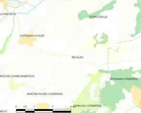 Poziția localității Escales