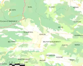 Poziția localității Espezel