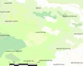Poziția localității Fajac-en-Val