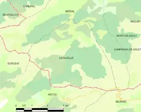 Poziția localității La Fajolle