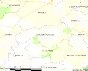 Poziția localității Fenouillet-du-Razès