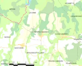 Poziția localității Fontiers-Cabardès