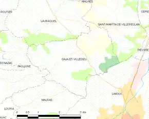 Poziția localității Gaja-et-Villedieu