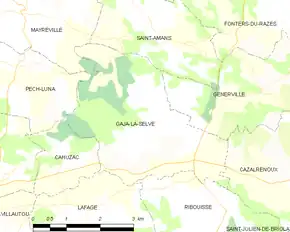 Poziția localității Gaja-la-Selve