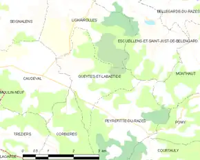 Poziția localității Gueytes-et-Labastide
