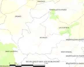 Poziția localității Hounoux