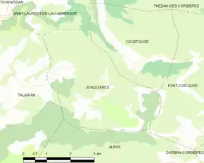 Poziția localității Jonquières