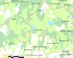 Poziția localității Lacombe