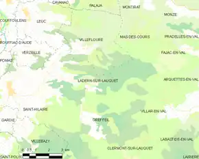 Poziția localității Ladern-sur-Lauquet