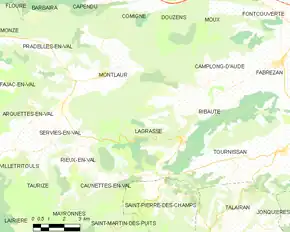 Poziția localității Lagrasse