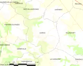 Poziția localității Laurac