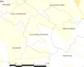 Poziția localității La Louvière-Lauragais