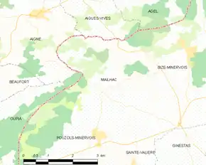 Poziția localității Mailhac