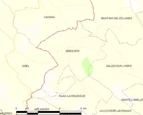 Poziția localității Marquein