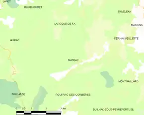 Poziția localității Massac