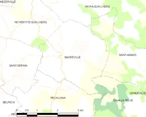 Poziția localității Mayreville