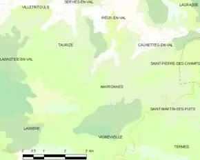 Poziția localității Mayronnes