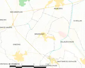 Poziția localității Mirepeisset