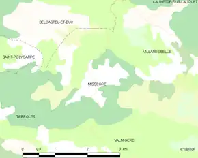 Poziția localității Missègre