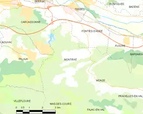 Poziția localității Montirat