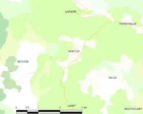 Poziția localității Montjoi