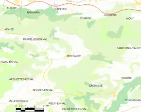 Poziția localității Montlaur