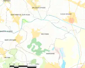 Poziția localității Moussan